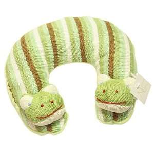  Maison Chic   Cuddly Knit Travel Pillow   Frog Baby