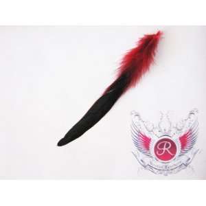  Punk Princess Hair Extension Feather (Red/Iridescent 