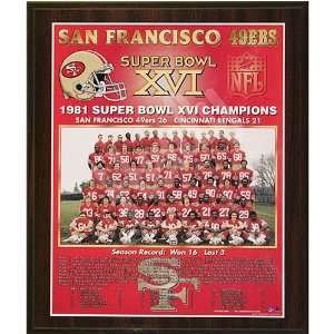  1981 San Francisco 49ers Super Bowl Champions Healy Plaque 