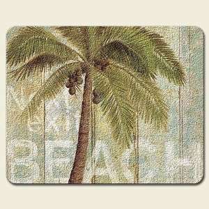  Tropical Beach Palm Tree Tempered Glass Cutting Board 