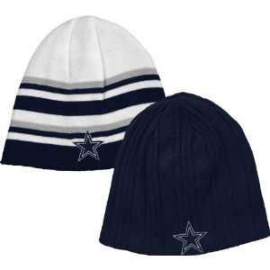  Dallas Cowboys Block Reversible Uncufffed Knit Hat Sports 