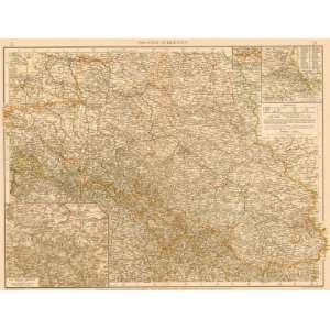  Andree 1899 Antique Map of Schlesien, Germany Office 