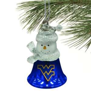  West Virginia Mountaineers Snowman Bell Ornament Sports 