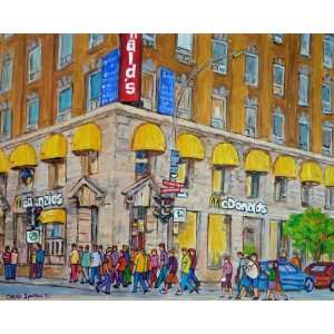    24x32 inches   MCDONALDS RESTAURANT OLD MONTREAL