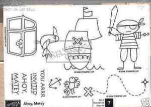Stampin Up Ahoy Matey 7 Rubber Stamps  