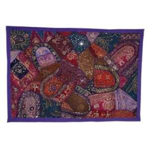  For  Vintage Sequins Sari Handmade Wall 