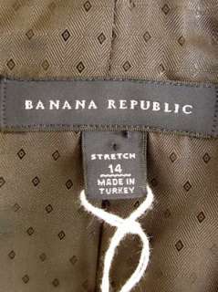 Size 14 Banana Republic Tuxedo Jacket Lightweight Black Wool Formal 