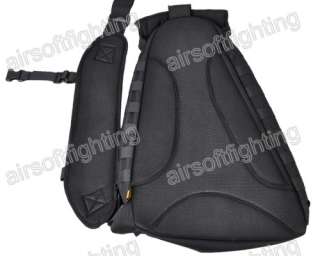 Airsoft Molle 600 Utility Shoulder Triangle Backpack Bag Pouch Black 