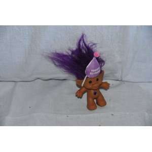  Purple Hair Birthday Rubber Troll 6 