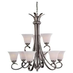 Sea Gull Lighting 31362 965 Nine Light Rialto Chandelier with Etched 