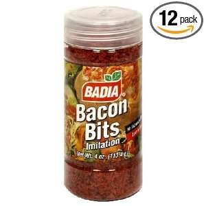 Badia Imitation Bacon Bits, 4 Ounce (Pack of 12)  Grocery 