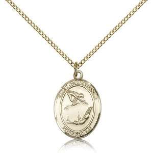  Jewelry Gift Gold Filled St Christopher / Gymnastics Pendant 3/4 X 1 