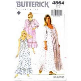 Butterick 4864 Sewing Pattern Eileen West Misses Robe & Nightgown Size 