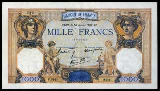 France 1939, 1000 Francs, P90c, AUNC  