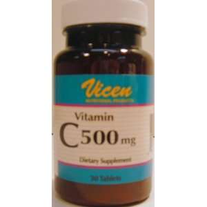  Vicen Vitamin C 500 MG 30 ct Bottle (Case of 6) Health 