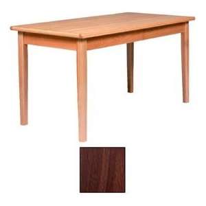  Solid Oak Table, Wood Edge Band 60W X 36D X 29H, Walnut 