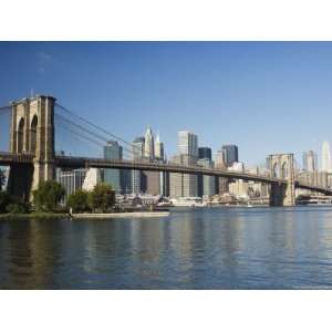  Skyline, Brooklyn Bridge and the East River, New York City, New York 