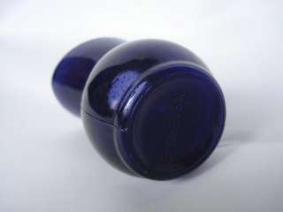 ANTIQUE MEDICAL GLASS EYE BATH CUP – COBALT BLUE  