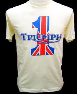TRIUMPH Motorcycles UK VTG Biker T Shirt evel harley S  