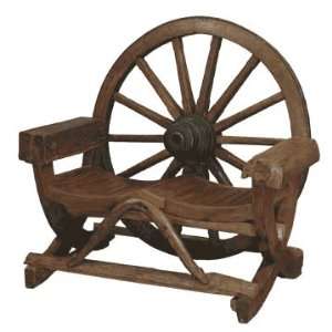  Gallen Teak Wagon Wheel Bench