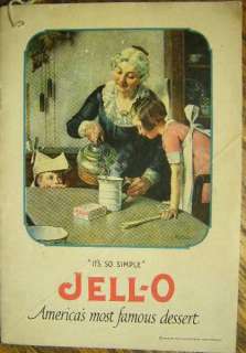 1922 Jello Dessert Recipe Booklet & Ice Cream Powder Folder  