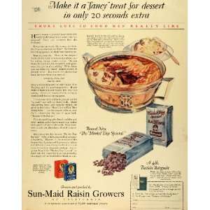   Fruit California Pudding Recipe Baking   Original Print Ad Home