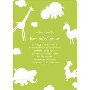   Its Raining Animals Baby Shower Invitations