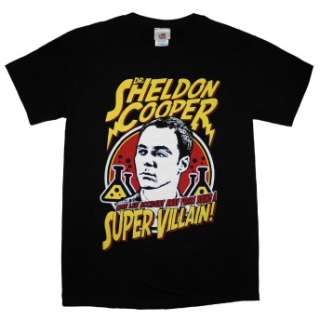   Big Bang Theory Dr. Sheldon Cooper Super Villain TV Show T Shirt Tee