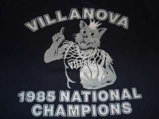 vtg VILLANOVA UNIV BASKETBALL 1986 CHAMPS t shirt M  