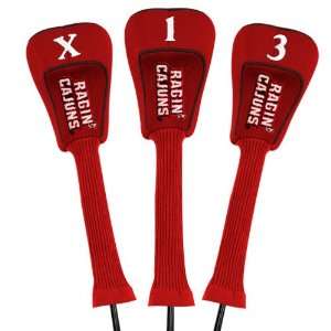   Cajuns Vermilion Three Pack Golf Club Headcovers