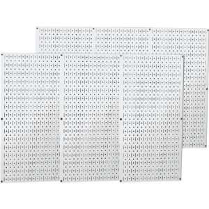  Wall Control Industrial Metal Pegboard   White, Six 16in 