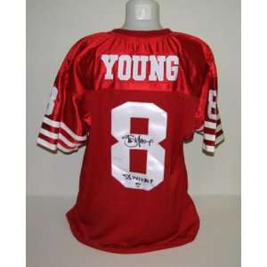 Steve Young Autographed Red Custom Jersey SB XXIX MVP  