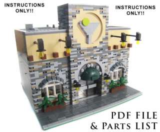 Lego Custom City Restaurant Modular INSTRUCTIONS ONLY  