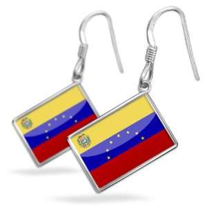 Earrings Venezuela Flag with French Sterling Silver Earring Hooks