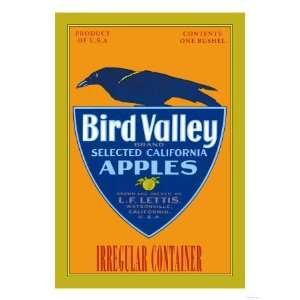  Bird Valley Brand Apples Giclee Poster Print, 24x32