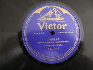 78 rpm VICTOR IRELAND George MacFarlane Victrola Record  