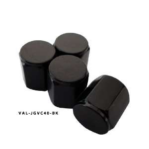    AGT Black Aluminum Valve Caps Tire Cap Stem (Pack of 4) Automotive