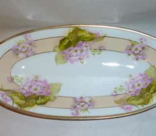 VINTAGE BAVARIA 10 VANITY TRAY PINK FORGET ME NOTS  