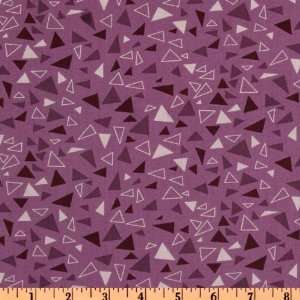  44 Wide Outfoxed Triangle Toss Purple Fabric By The Yard 
