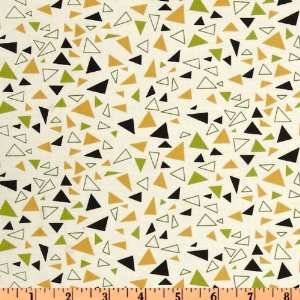  44 Wide Outfoxed Triangle Toss Cream Fabric By The Yard 