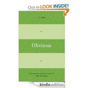 2006   2   Oliviana (French Edition) Groupe danthropologie sc 