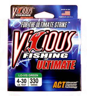 VICIOUS ULTIMATE FISHING LINE 330 YARDS 6 LB GREEN  