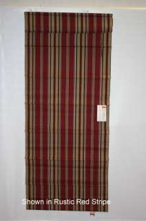 Thermal Lined Roman Shade in Rust Red Stri   FREE SHIP  