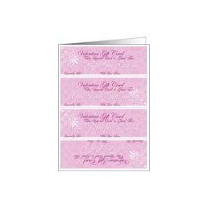 Valentine Gift Card four gifts pink (One Night Out Together + One Back 