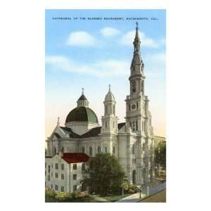 Cathedral, Sacramento, California Giclee Poster Print, 18x24  