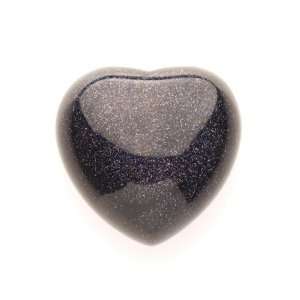  25mm Blue Goldstone Puffy Heart Gemstone   Pack Of 1 Arts 