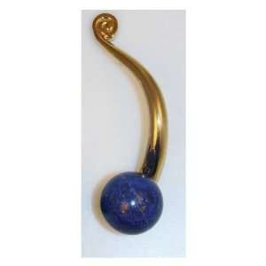  Right Facing Lapis Myterra Gemstone 4 Cabinet Pull in PVD 