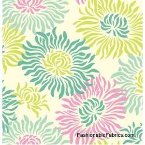   Graphic Mums Turquoise by Heather Bailey Arts, Crafts & Sewing