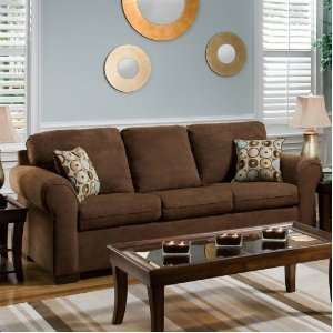  Simmons Upholstery Simmons Chocolate Fabric Sofa with 