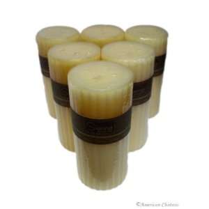  Wholesale Lot 6 Cream Vanilla 6 Pillar Premium Candles 